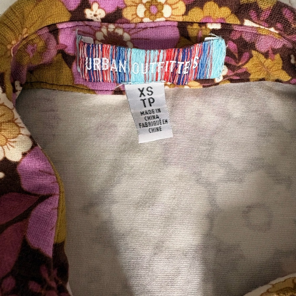 Urban Outfitters Button up Dress—Purple and Yellow - Picture 2 of 4